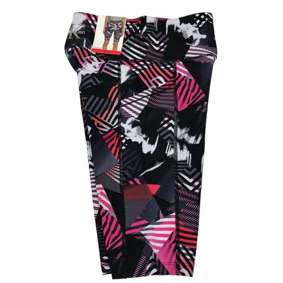 CALVIN‎ KLEIN PERFORMANCE HIGH RISE PRINT SHORTS XS NWT - Picture 1 of 4